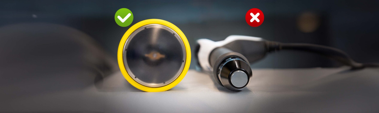 SoftWave broad-focused applicator vs radial pressure wave device — SoftWave penetrates deeper and wider for superior tissue regeneration
